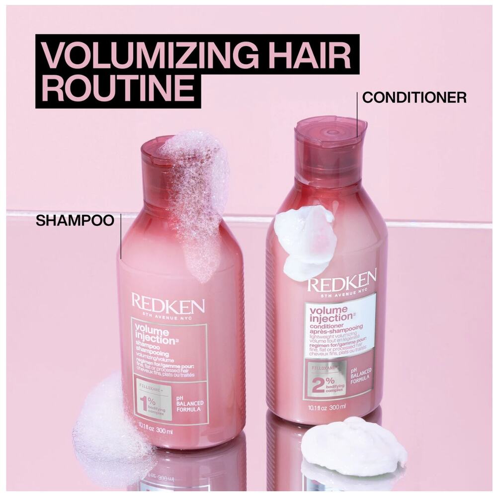 Redken Volume Injection Shampoo Conditioner Duo 10.1oz Fine Hair NEW - Picture 2 of 6